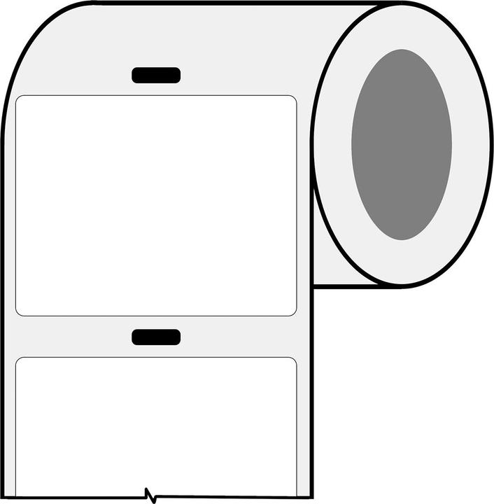 Actual product image Brady BPT-642-461AW, polyester, white, 57.15 x 19.05 mm, permanent (2000 E.) (5.72 cm)