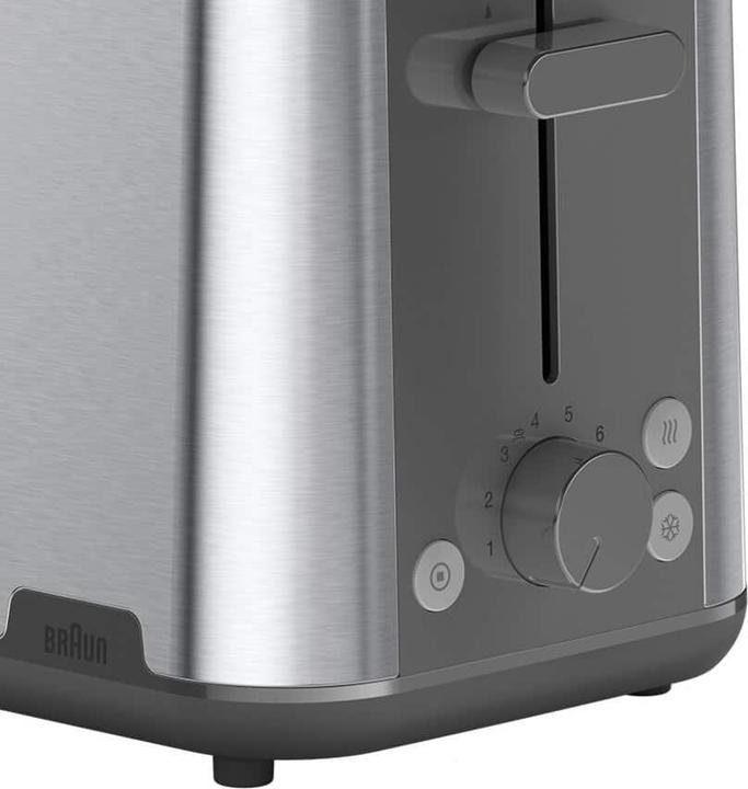 Actual product image Braun Toaster PurShine HT 1510 GY (edelstahl/grau, 900 Watt, f?r 2 Scheiben Toast)