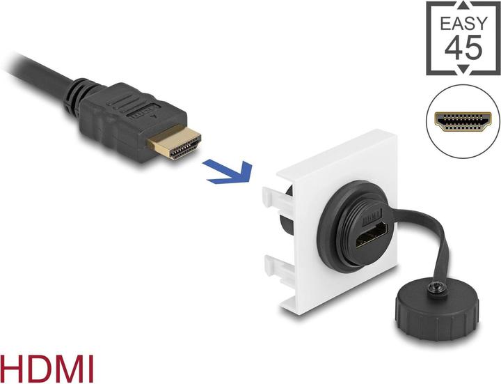 Produktbild Delock Easy 45 HDMI Modul 45 x 45 mm (0.05 m, HDMI, 2.2)