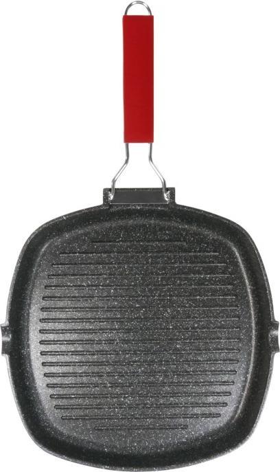 Produktbild Moneta Grill pan 24 x 24 cm Pro Grill with Folding Handle Also for Induction (Grillpfanne, Aluminium)