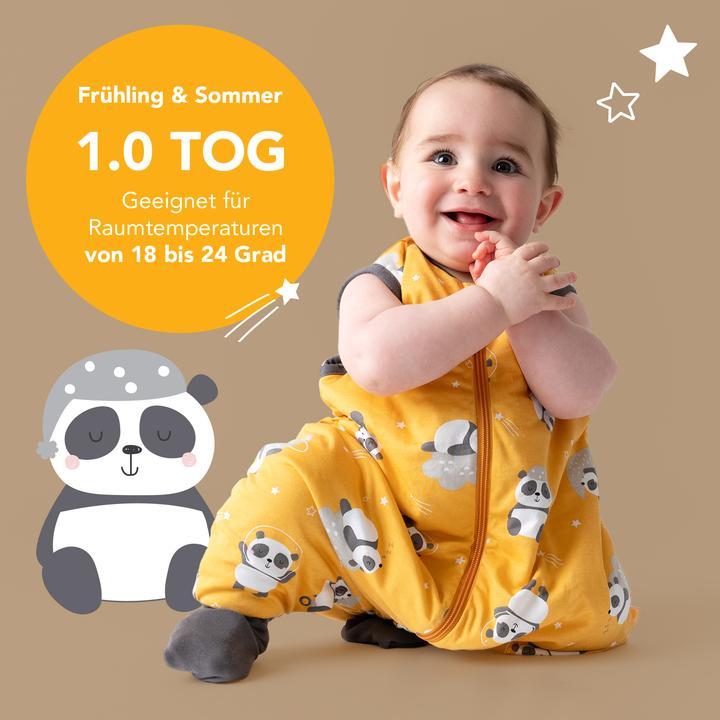 Actual product image Schlummersack Sleeping Bag with Feet & Foldable Feet Covers - 1.0 TOG (90 cm, 1.0 TOG, Autumn, Spring)