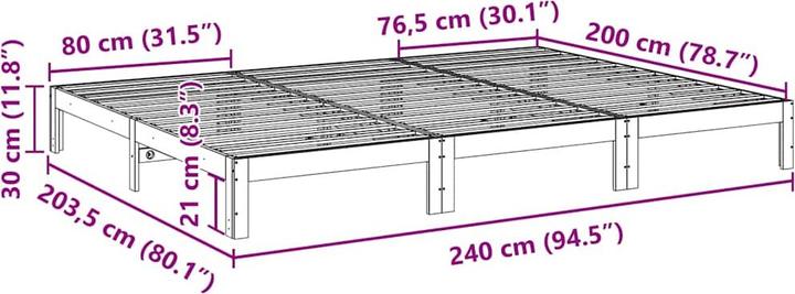 Image du produit vidaXL Familienbett (240 x 200 cm)