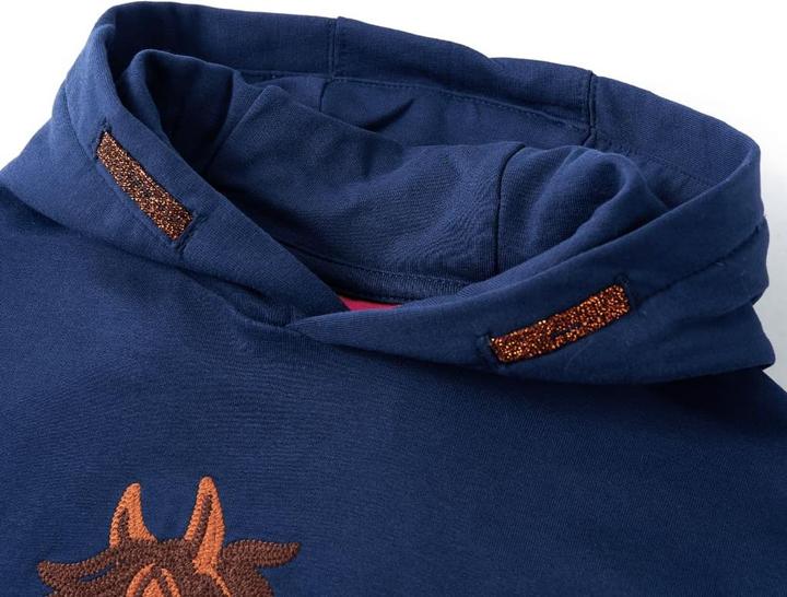 Produktbild VidaXL Kinder-Kapuzenpullover Marineblau 140,Material: 95 (140)
