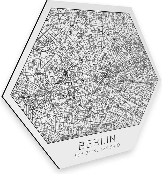 Actual product image Trenddeko Berlin city map (35 x 30 cm)