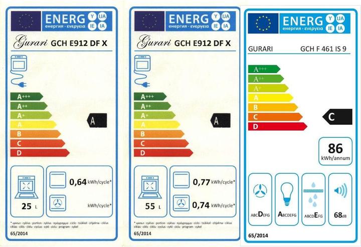 Energie-Label Gurari GCH E 912 DF X + GCH F 461 IS 9