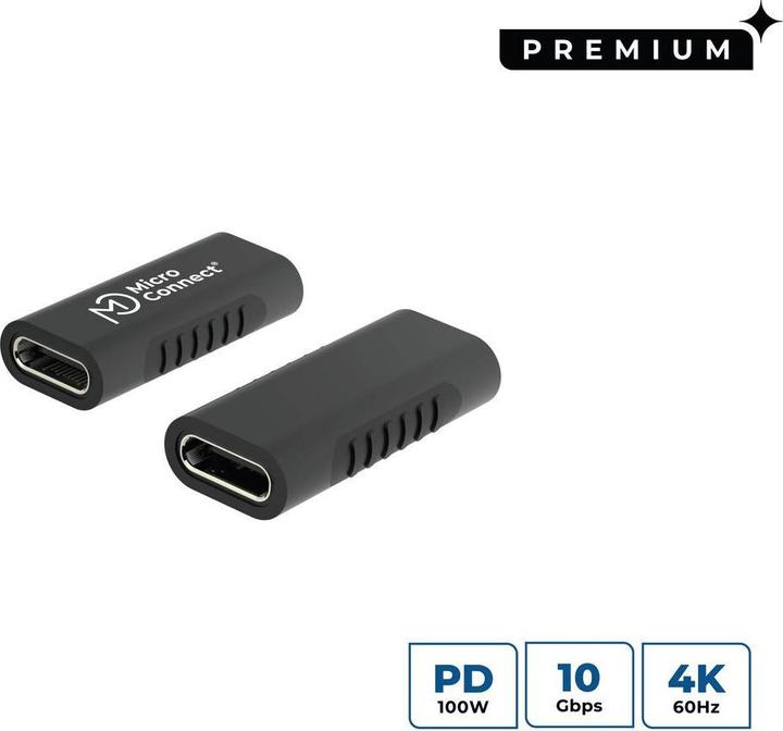 Produktbild MicroConnect USB C – USB C Adapter (USB 3.2 Gen 2, 100 W)