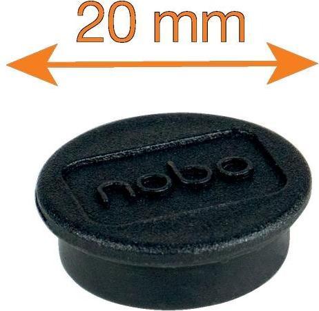 Actual product image Nobo Magnet Ø 2 cm 8 pieces, black (8 x)
