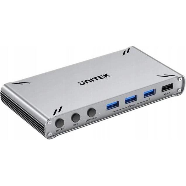 Unitek Predisporre Kvm USB-C 10gbps Z HDMI Z Transferem Plików Między Systemami, Switch KVM, Grigio