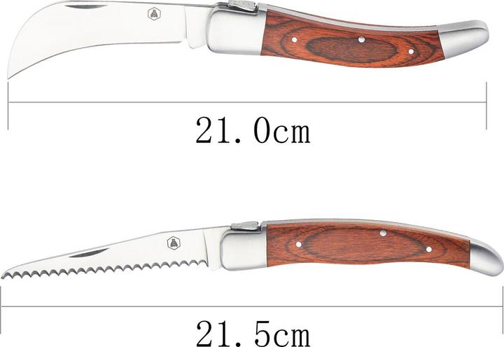 Actual product image Laguiole SET OF 2 Piece GARDEN KNIVES & POUCH