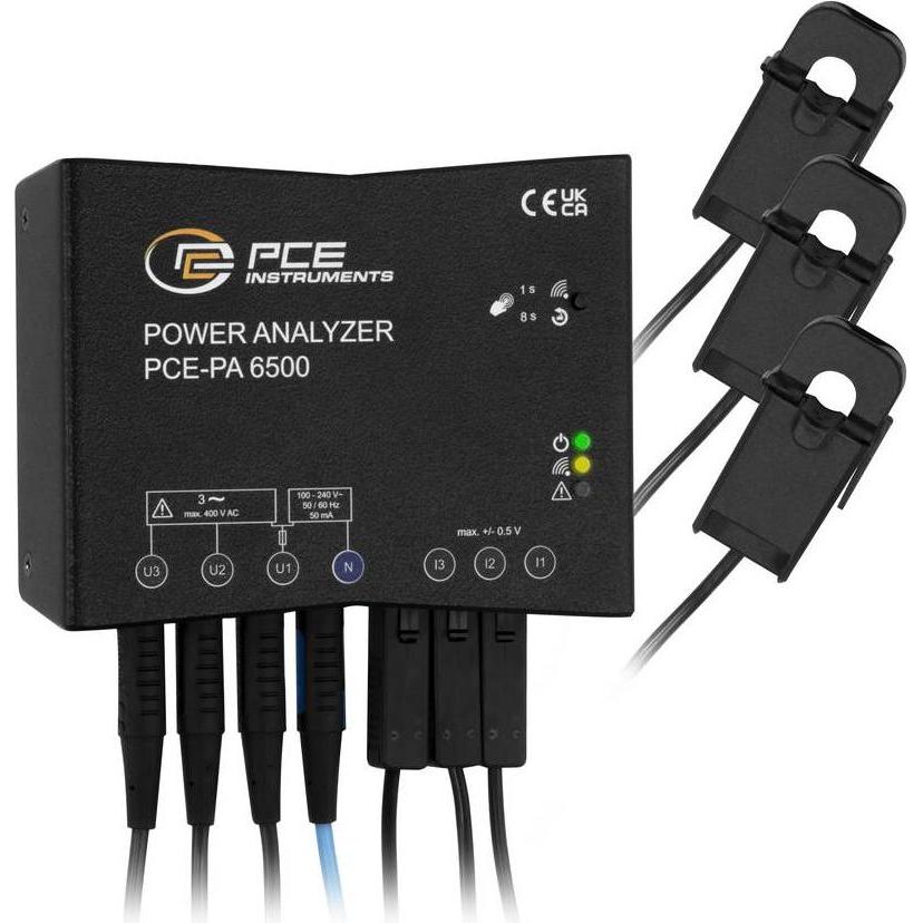 Thumbnail - PCE Instruments Netz-Analysegerät 3phasig, 1phasig mit Loggerfunktion, inkl. S, Messtechnik