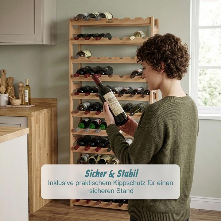 Actual product image Relaxdays winerack (72.50 x 25 x 166 cm)