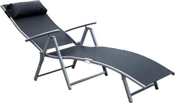 Actual product image Outsunny Garden lounger with cushion (180 cm)