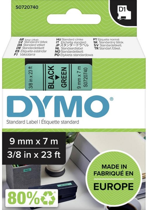 Actual product image Dymo S0720740 Standard tape (0.90 cm, Green)