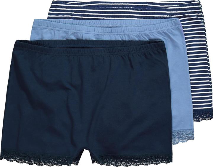 Produktbild Ulla Popken Pantys, 3er-Pack, Ringel/einfarbig, Spitze (50, 52, 3er Pack)
