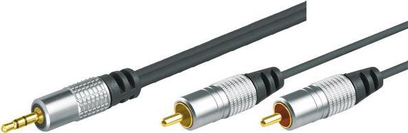 Image du produit Tecline Câble audio professionnel, haute qualité, 1x jack stéréo 3,5 mm/2x jack cinch, 1,5 m Câble audio (1.50 m)