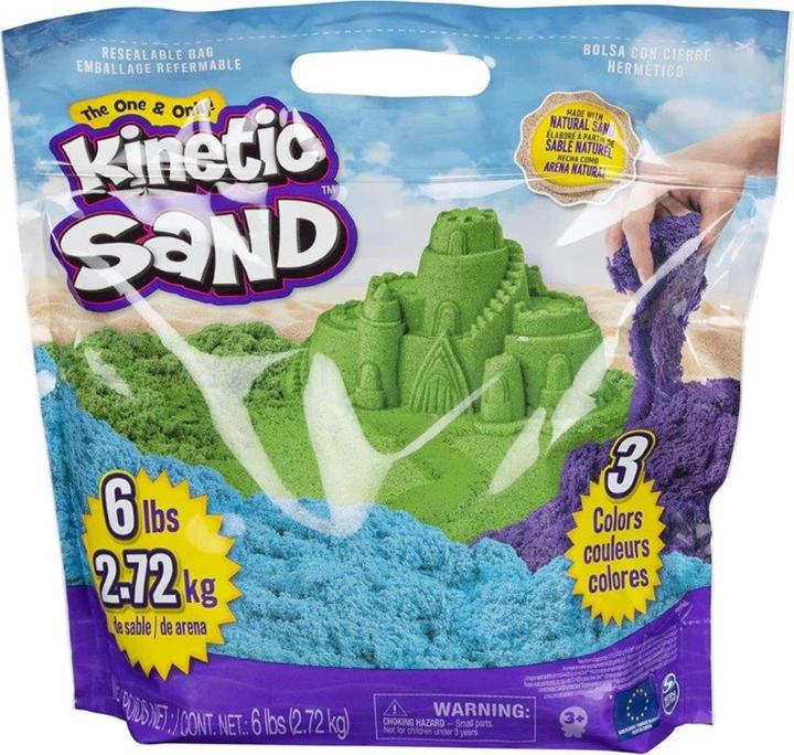 Spin Master Kinetic Sand 3er-Pack (lila/blau/grün, 2,7 kg)