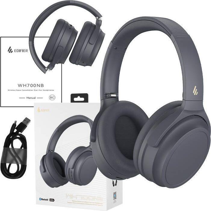 Actual product image Edifier Słuchawki bezprzewodowe WH700NB, ANC (Szare) (ANC, 68 h, Wireless)