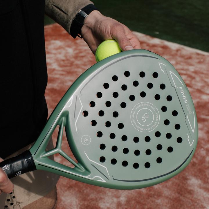 Actual product image Luxtri Padel Racket Power 1200 Diamond Shape Green 360g Carbon Fibre EVA Padel Tennis