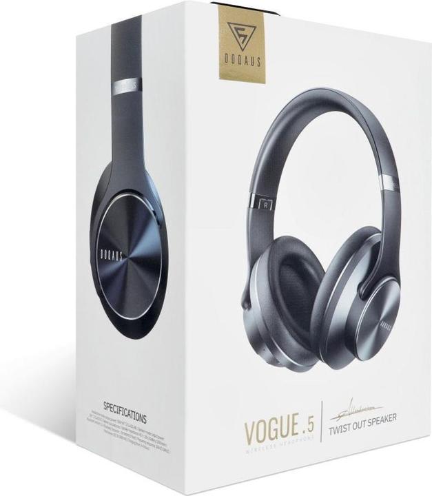 Actual product image Doqaus Wired headphones wireless headphones bluetooth VOGUE 5 2in1 black (12 h, Cable, Wireless)