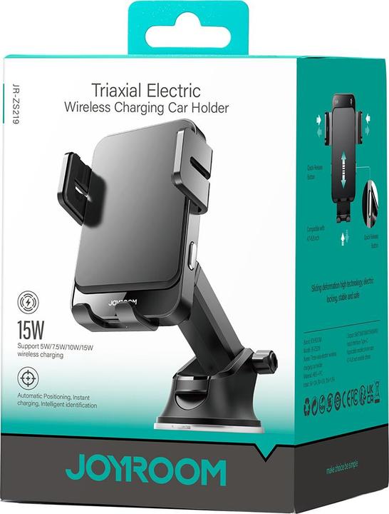 Produktbild Joyroom JR-ZS219 Car Holders SET with Qi Inductive Charger (Black)