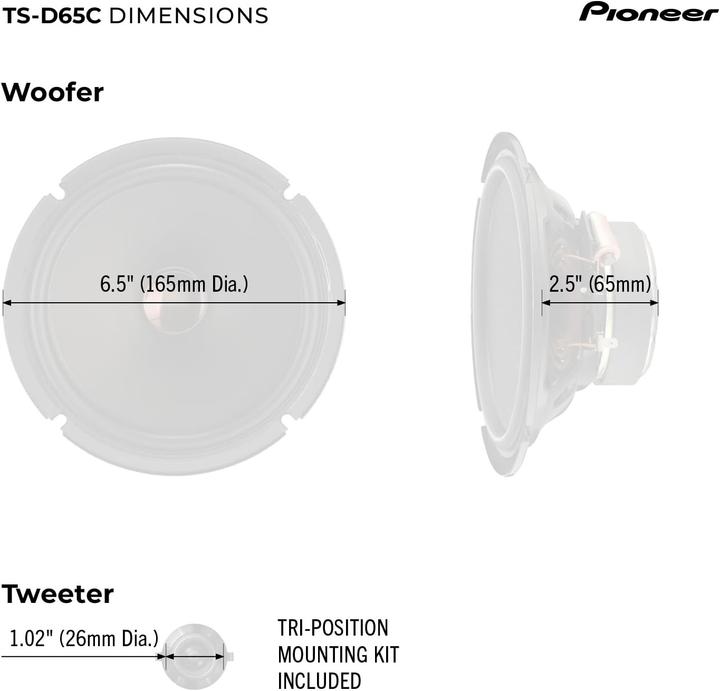 Immagine prodotto Pioneer TS-D65C (270 W, 17 cm)