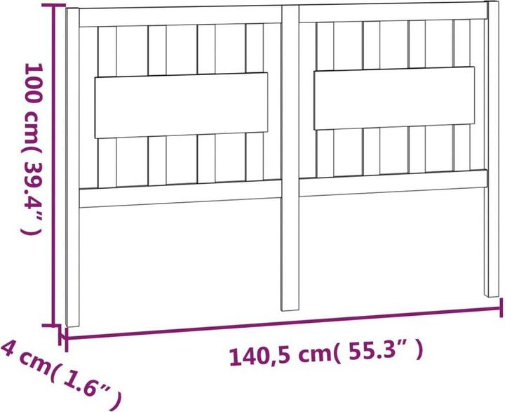 Image du produit vidaXL Kopfteil (140 x 5 x 100 cm)
