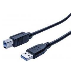 Exertis Connect USB 3.0 Kabel, USB 3.0 St. A / USB 3.0 St. B, schwarz, 0,5 m Unterstützt Transferraten bis USB Super (0....