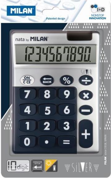 Produktbild Rechner 10 Artikel Silber MAILAND (Batterien)