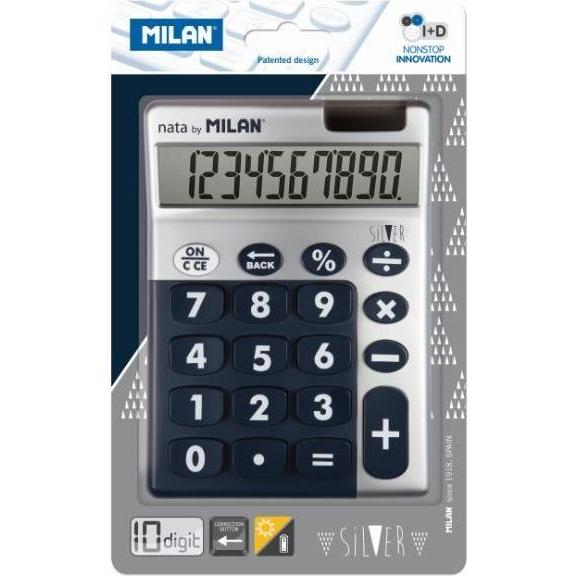 Milan, Calcolatrice, Rechner 10 Artikel Silber MAILAND
