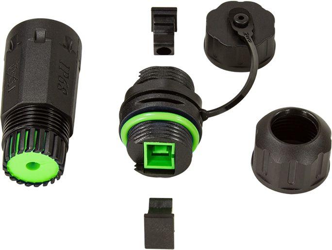 Actual product image LogiLink Waterproof SC-Simplex connector with cable sleeve and protective cap (Network coupling)