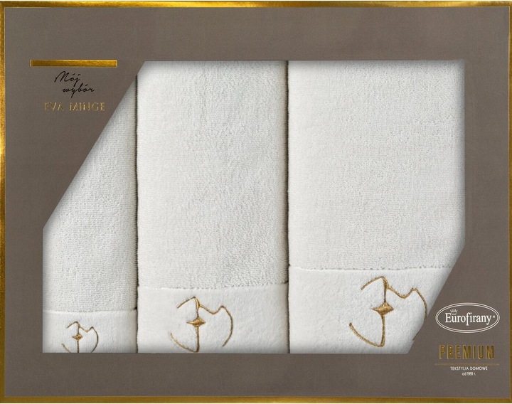 Produktbild Eurofirany EVA MINGE Set GAJA-Handtücher in eleganter Verpackung, perfekt als Geschenk, 550 g/m2 30x50 cm, 50x9