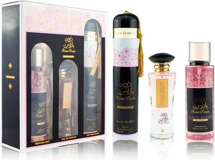 Actual product image Lattafa Gift Set Rose Paris Night (Perfume set)