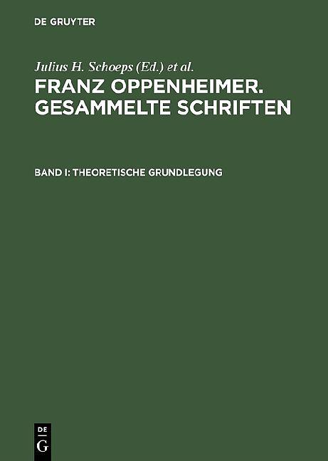 Produktbild Theoretische Grundlegung (Deutsch, 1995)