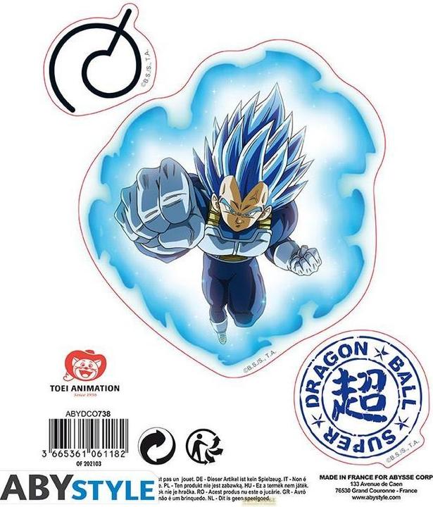 ABYstyle DRAGON BALL SUPER - Stickers - 16x11cm 2 sheets - Goku Vegeta ...