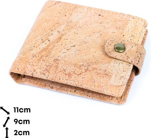 Actual product image MB Cork Faltbrieftasche / Portemonnaie aus natürlichem Kork mit Druckknopf