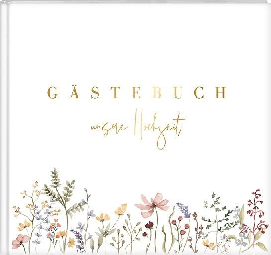 Actual product image Goldbuch Gästebuch Hochzeit Blütenliebe weiss