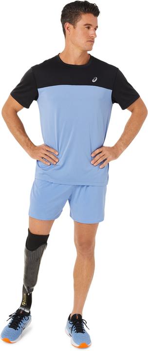Actual product image ASICS Performance Race Ss Top Men Performance Black/Blue Harmony (S)