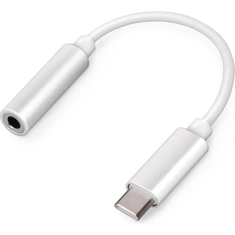 Setty Adapter USB-C - Audiobuchse 3,5mm weiss, Mobilgerät Adapter, Weiss