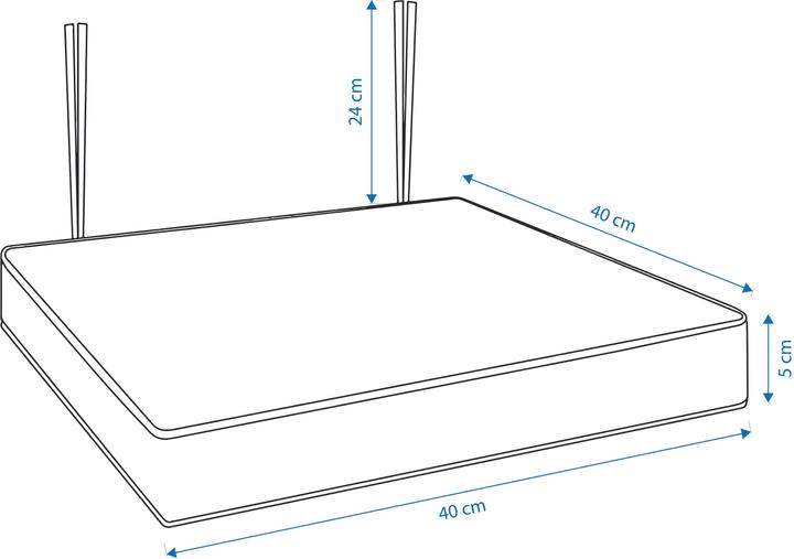 Actual product image Aspero 4 Stuhlkissen 40x40 cm Lucca - 9691 (40 x 40 x 5 cm)