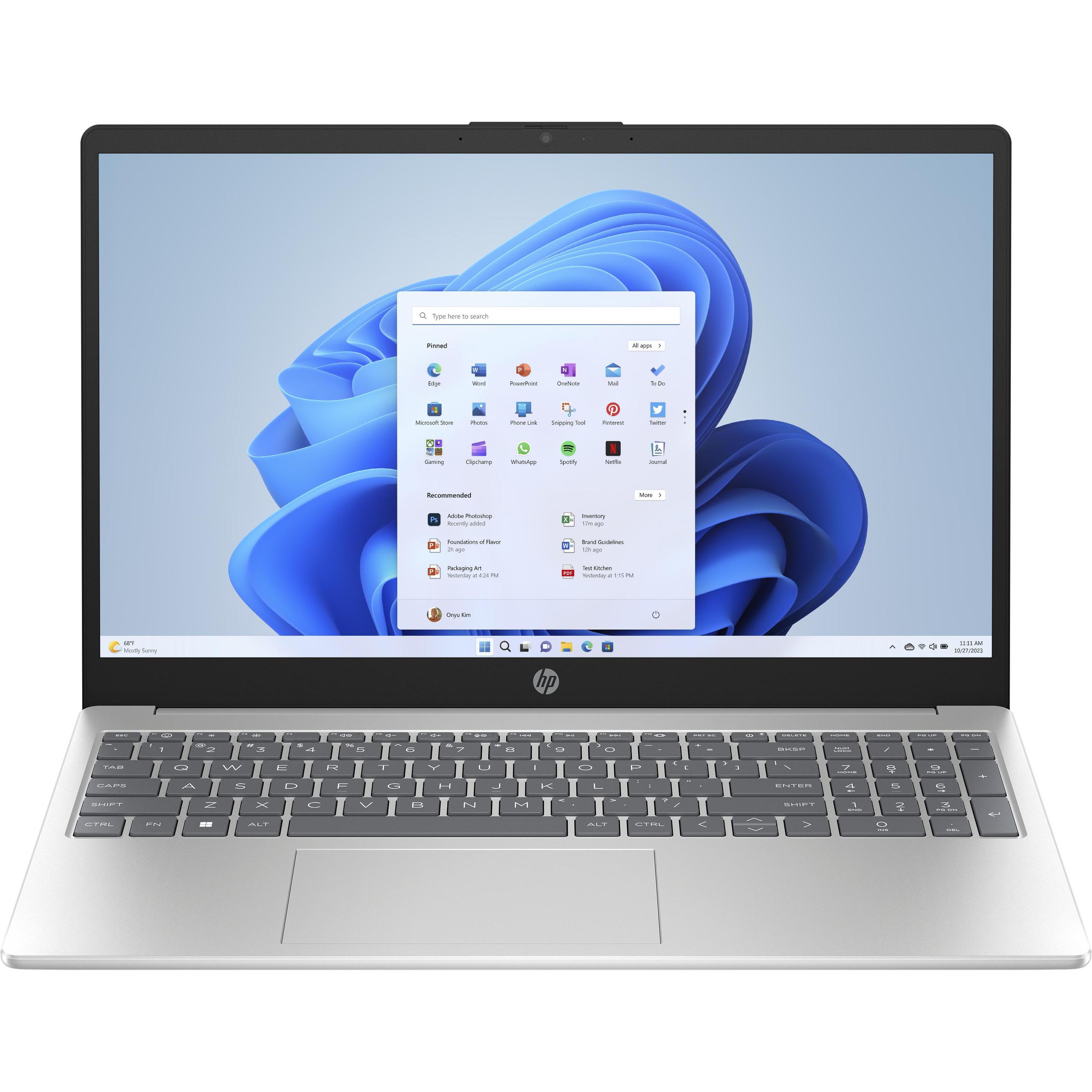 HP - Laptop 15,6 15-fc0073no Ryzen 3 8GB/256GB (15.60", AMD Ryzen 3 7320U, 8.19 GB, 256 GB, DE), Notebook, Argento