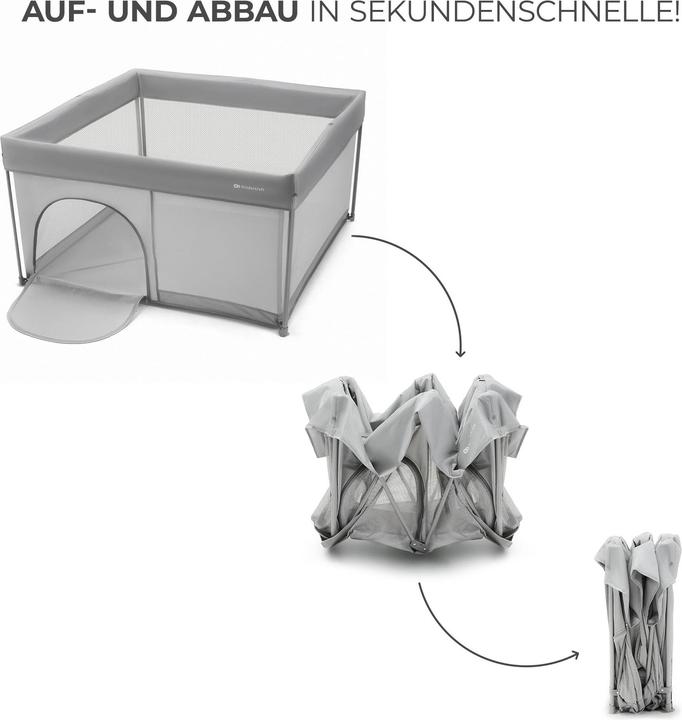 Produktbild KinderKraft playpen ZIKI grey (126.50 cm, 126.50 cm)