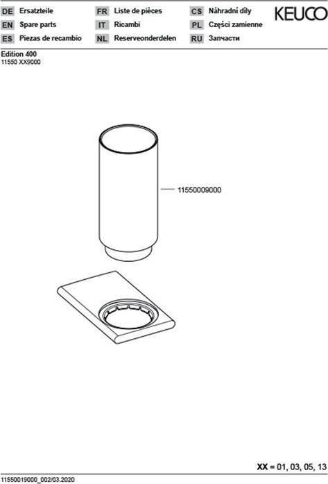 Image du produit Keuco Porte-verre Edition 400 verre en cristal véritable/chrome 11550