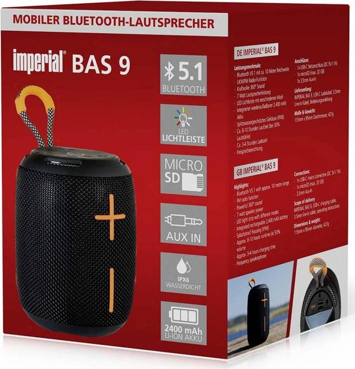 Actual product image Imperial BAS 9 Bluetooth speaker (10 h)