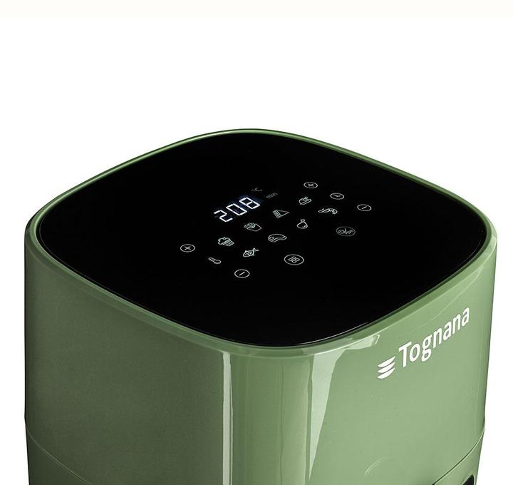 Produktbild Tognana Iridea Air Fryer 55 L with Holder and NonStick Grate and Digital Display Sage Green