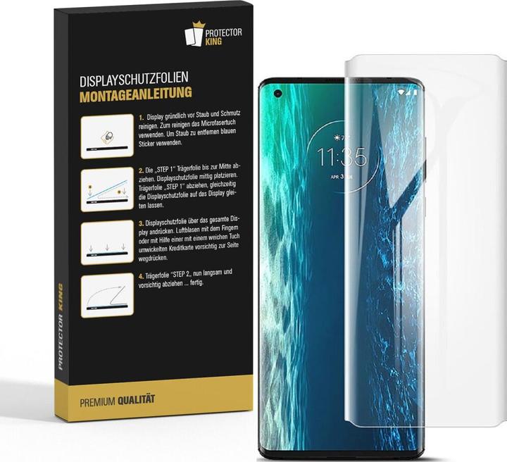 Actual product image Protectorking 3x Panzerfolie Anti-Shock HD Klar (3 Piece, Motorola Moto E Plus)