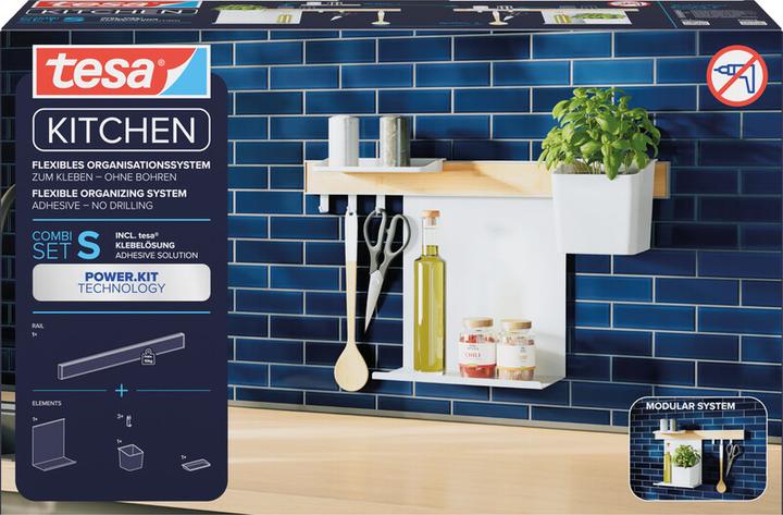 Image du produit tesa Organiseur de cuisine Combi-Set S à coller, montage sans perçage