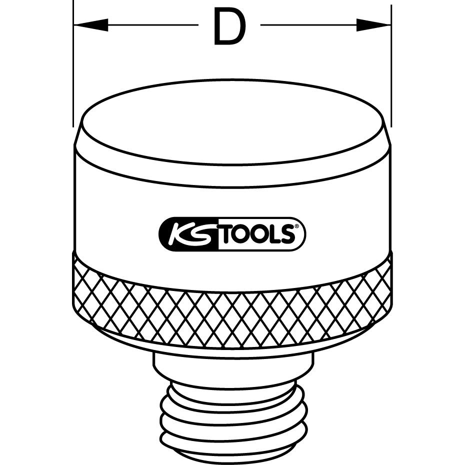 Thumbnail - KS Tools, Meissel, Aluminium Eintreiber-Aufsatz-Satz, 2-tlg, Ø 10mm