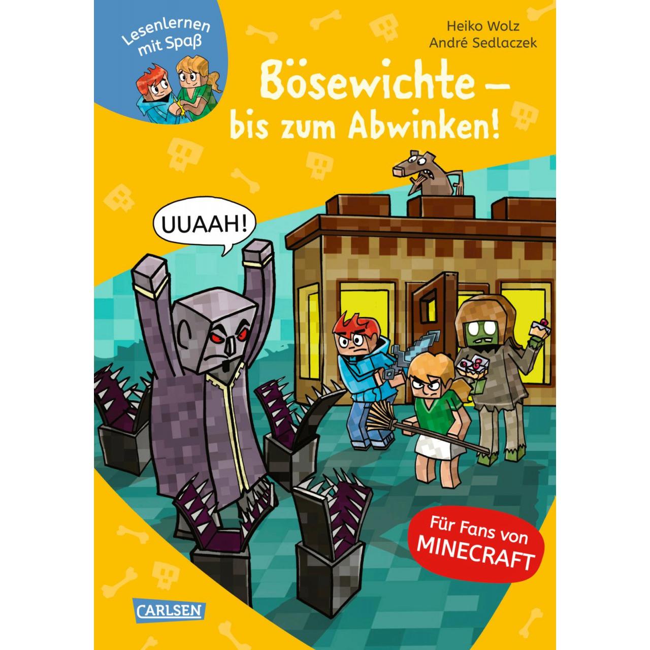 Lesenlernen mit Spass – Minecraft 5: Bösewichte – bis zum Abwinken!, Kinderbücher von Heiko Wolz, André Sedlaczek