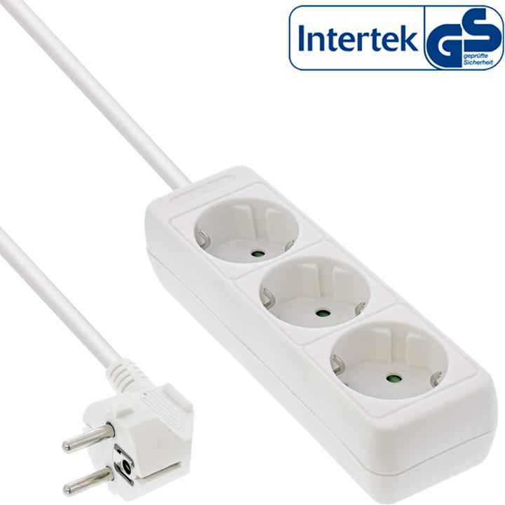 Actual product image InLine socket strip (3 x, CEE 7/3, 3 m)