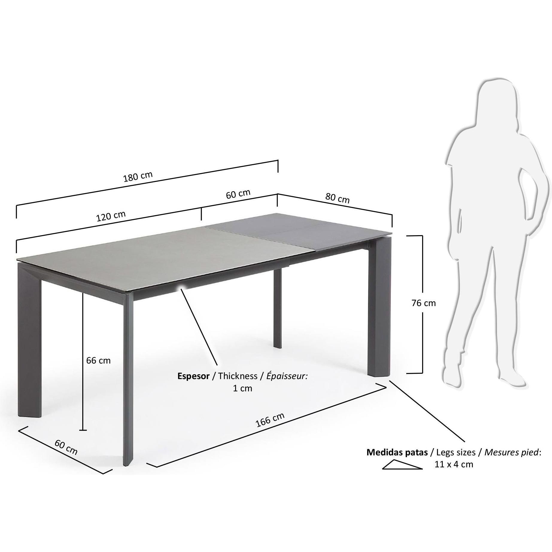 Thumbnail - Kave Home, Esstisch, Axis (80 x 120 x 76 cm)